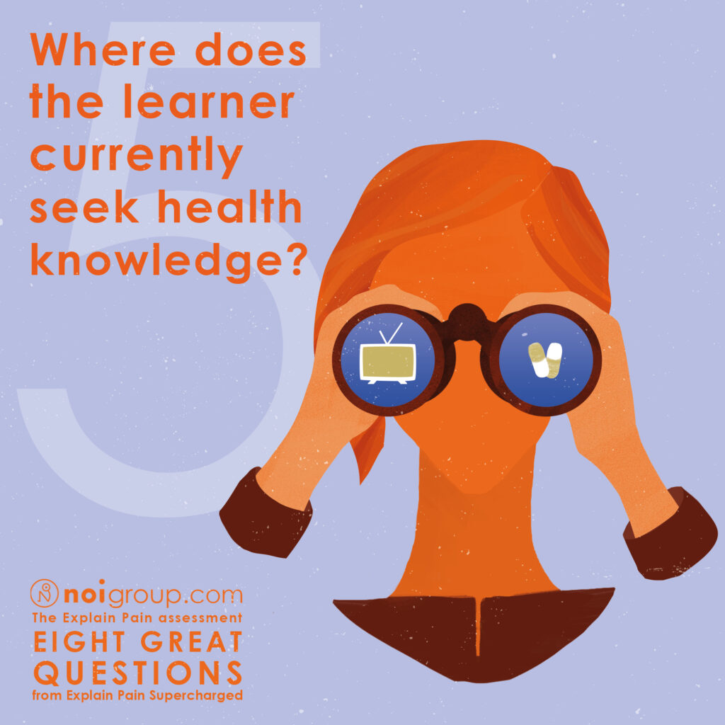 infographic 5 - wher does the learner currently seek health knowledge
